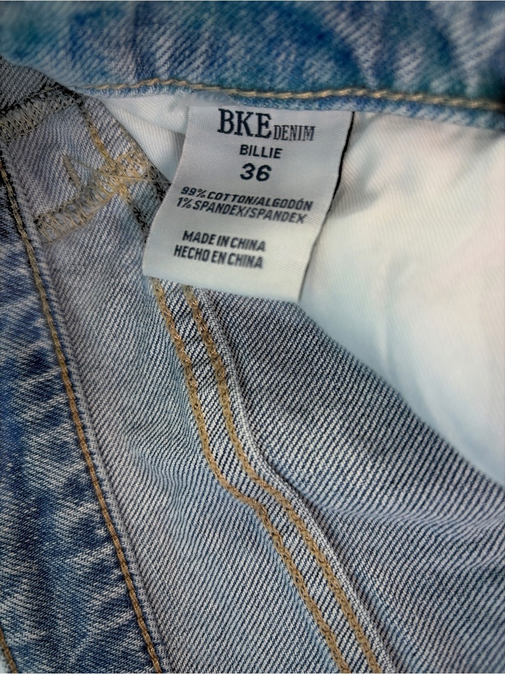 BKE Shorts Womens 36/16 Blue Denim Distressed Cutoff Billie Slim Fit Casual - Picture 5 of 10